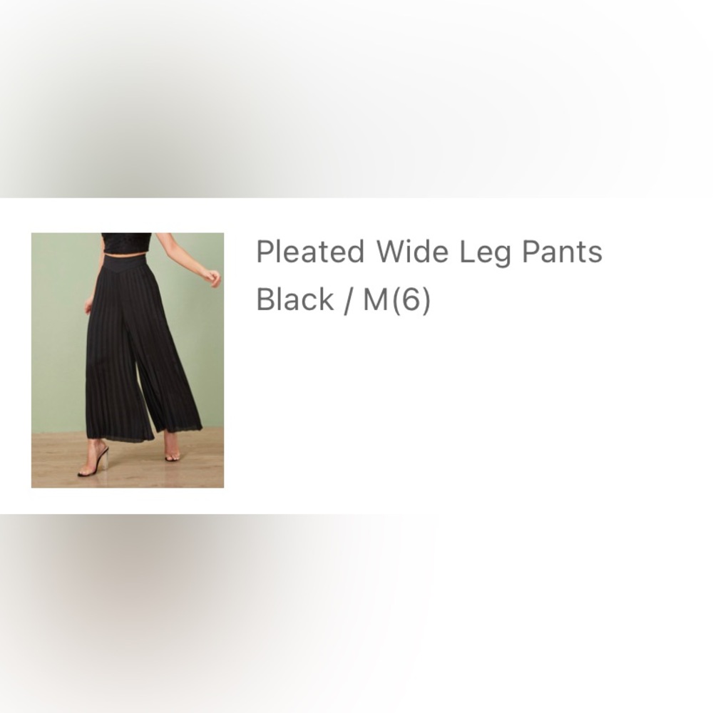 Pleated dress pants.